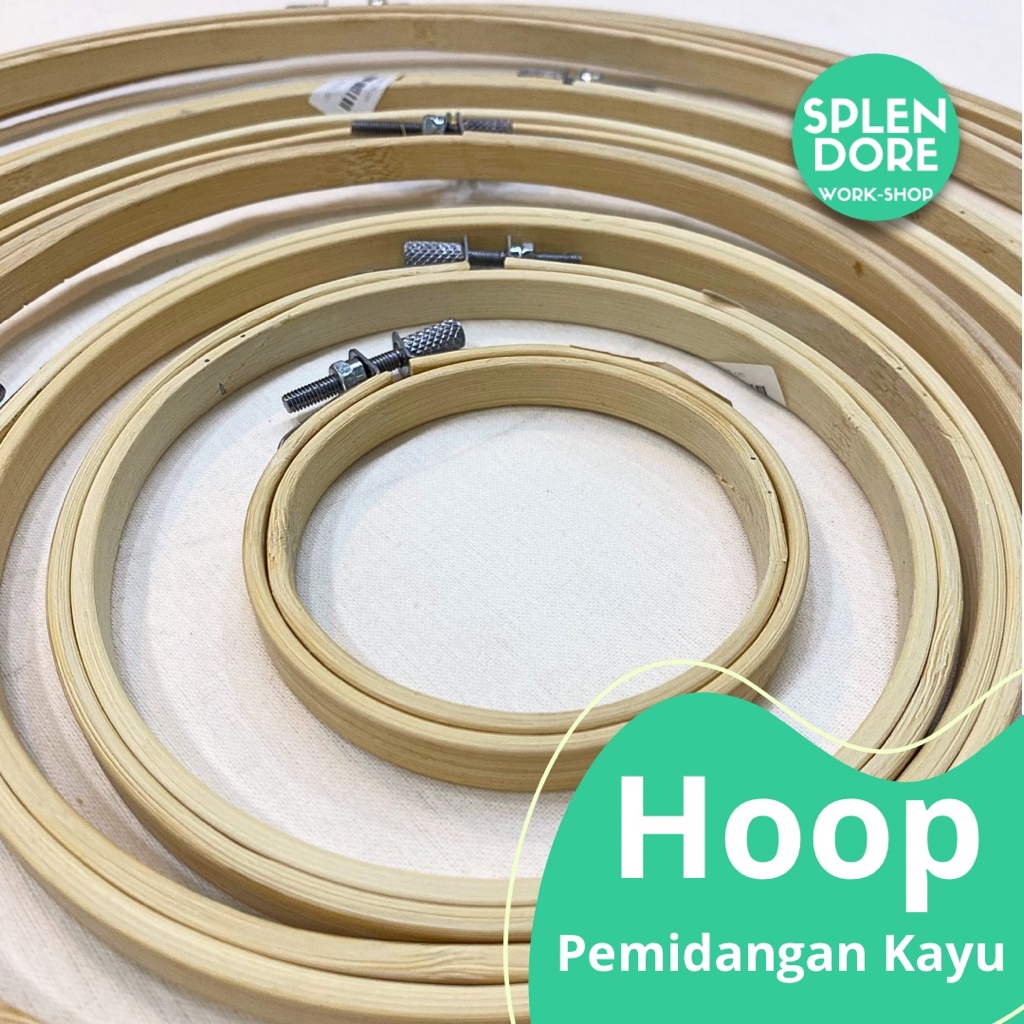 Hoop Burlywood Pemidangan Kayu Impor Midangan Sulam Embroidery Bambu