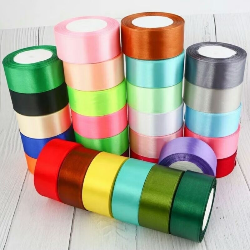 1 Roll pita satin 2 inch / pita satun 5 cm per roll