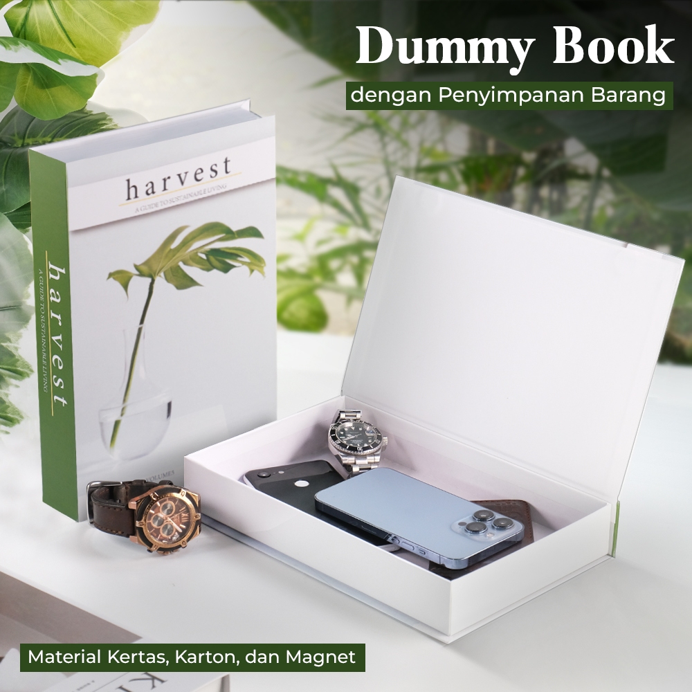 

Buku Palsu Pajangan dengan Kotak Penyimpanan Barang Dummy Book Organizer
