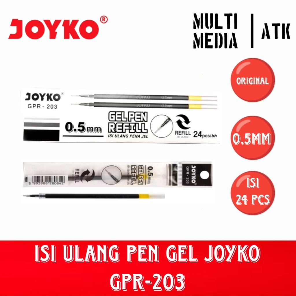 

GEL PEN REFILL / ISI ULANG PEN JOYKO GPR-203 ISI 24 PCS 0.5mm