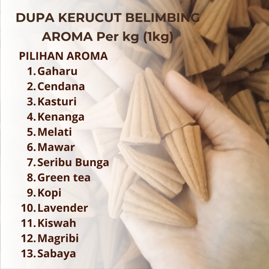 Dupa Kerucut Bakar Aroma Grosir Kiloan / Per kg dupa aromatherapy, pengharum ruangan, asap harum