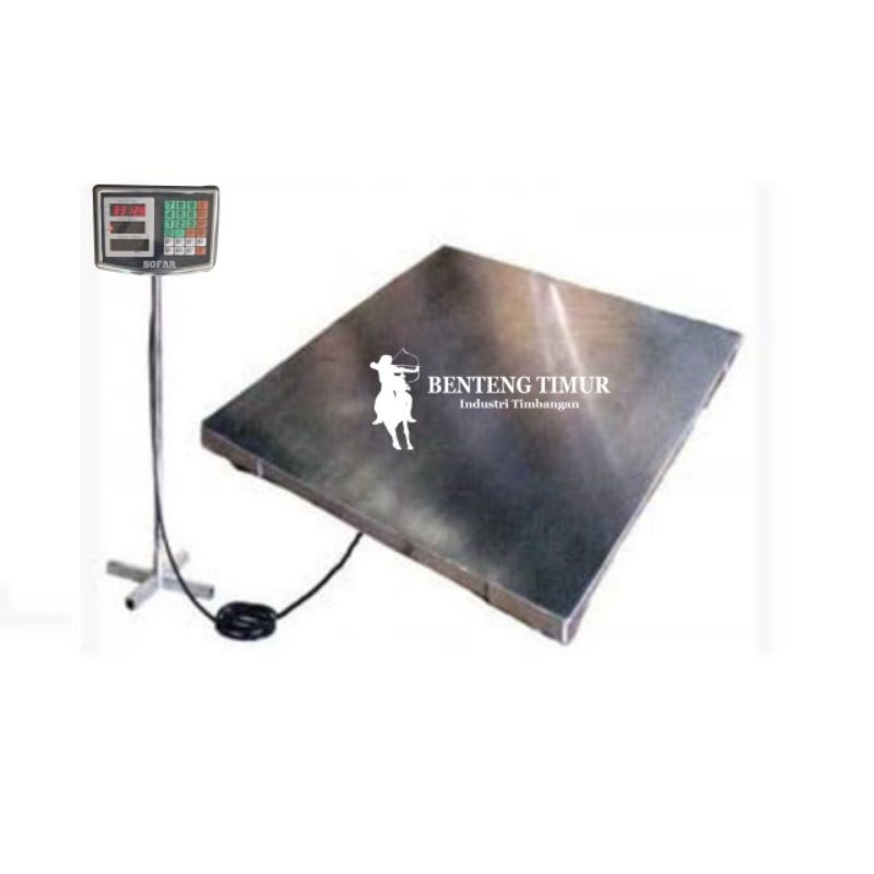 timbangan lantai digital kapasitas 500kg-2ton timbangan barang floor scale UK 75x75cm
