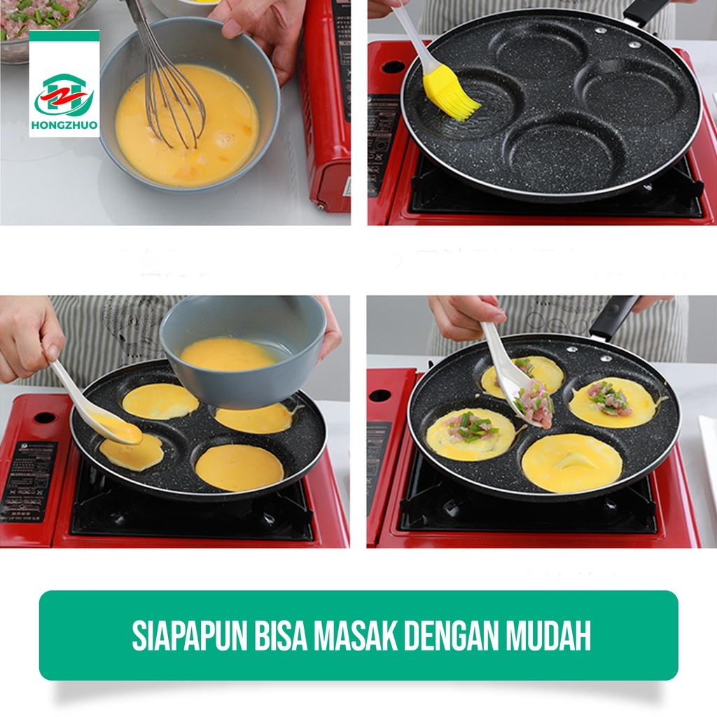 Pengiriman Cepat Hongzhuo Panci Penggorengan Telur Pancake/Panci Steak Grill Egg Telur Omelet Pan