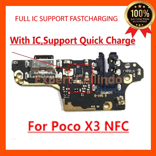 Flexible Charger Xiaomi Poco X3 NFC – PCB Cas + IC OEM Support Fast Charging