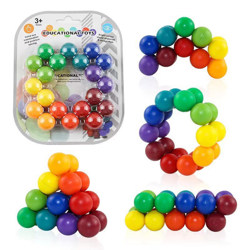 Yun Mainan Edukasi PUZZLE BALL MAGNETIC / Magnetic Assembly Education Ball / Mainan Edukasi Anak