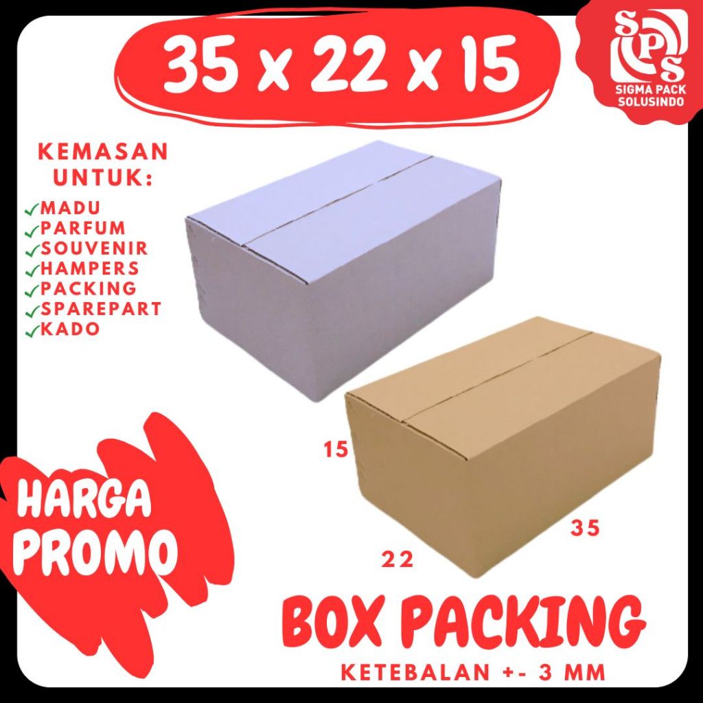 

Box 35x22x15 Kardus Kotak Dus Packing A1 Kemasan Karton Olshop Sparepart Madu Kosmetik