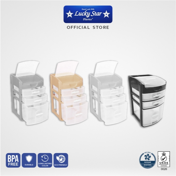 Lucky Star - Rak CD Mini CD 1 M-2A W rak plastik rak aksesoris accessories storage sebaguna unik