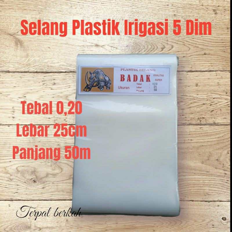 Selang Plastik 5 Dim Selang irigasi Tebal 0,20 Panjang 50