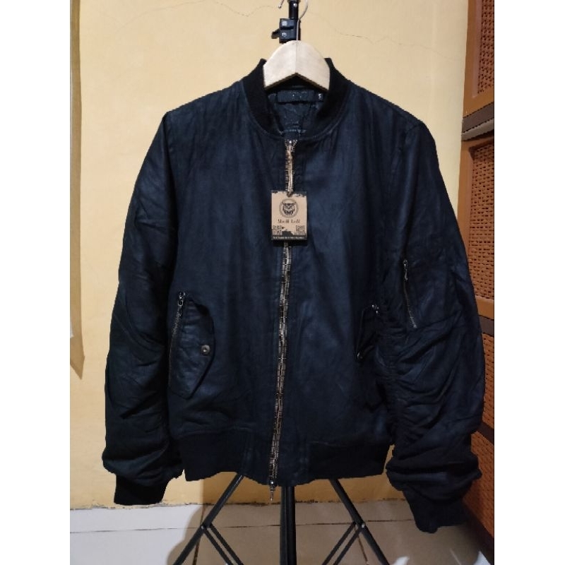 Jaket Kulit Bomber Vintage Fuga