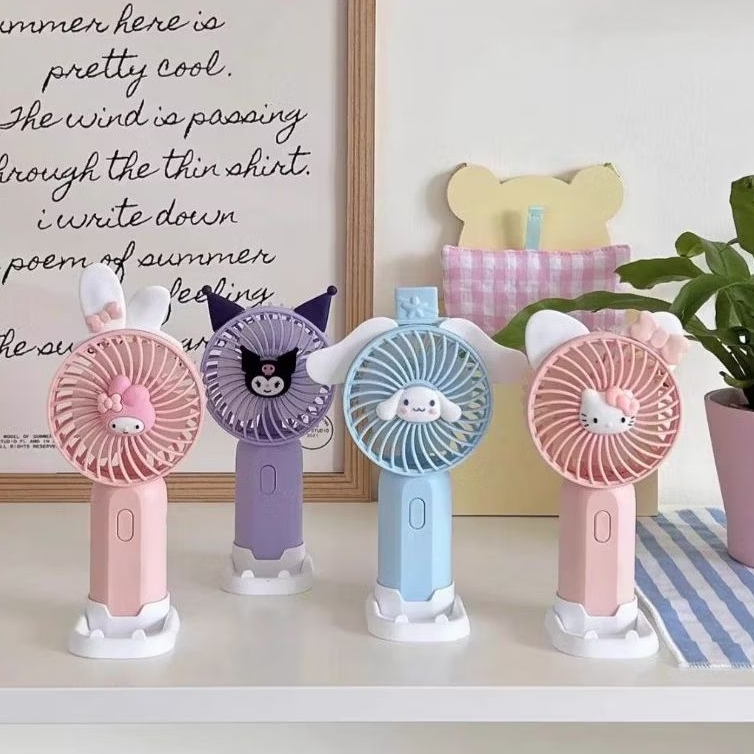 Kipas Tangan Sanrio Melody Hello Kitty / Kipas Tangan Cinnamoroll / Kipas USB Kuromi / Kipas Import 