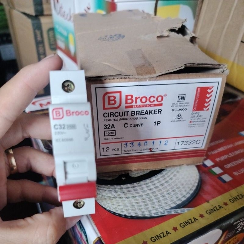 BROCO MCB 2 4 6 10 16 20 25 32 40 AMPERE SNI KUALITAS BAGUS ORIGINAL