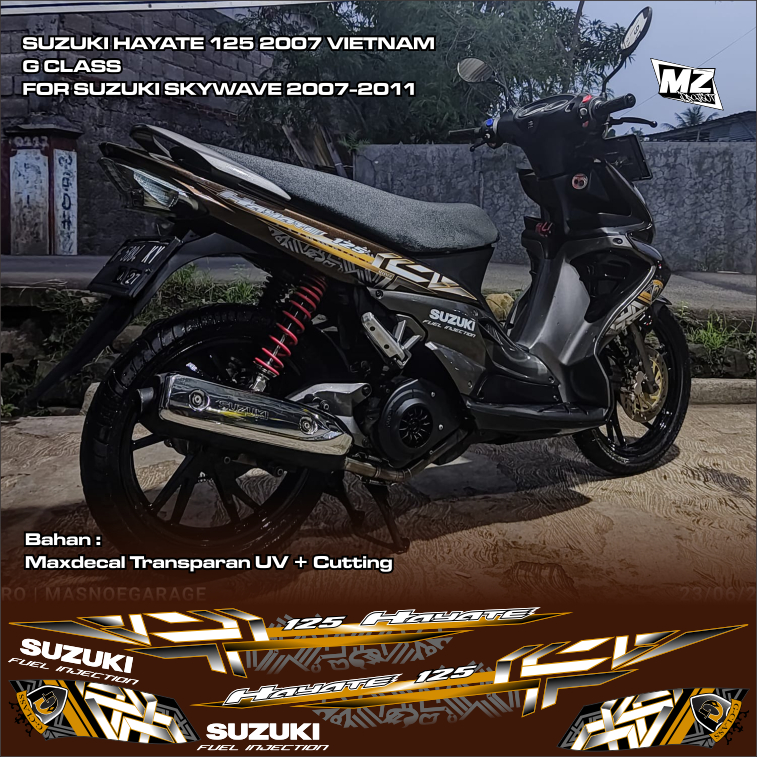 STRIPING / DECAL / STIKER / LIVERY SUZUKI HAYATE 125 2007 VIETNAM PNP SUZUKI SKYWAVE INDONESIA