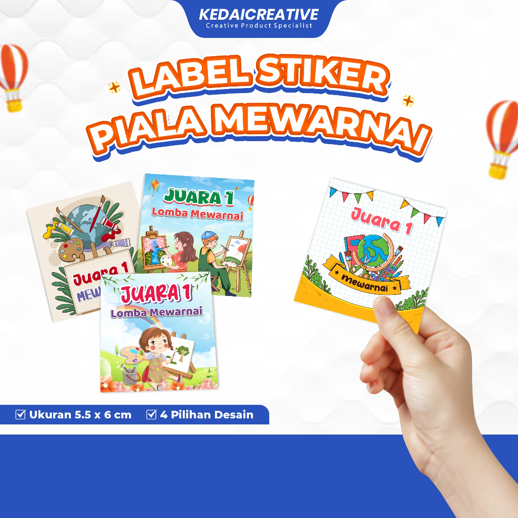 

Label Stiker Piala Lomba Mewarnai