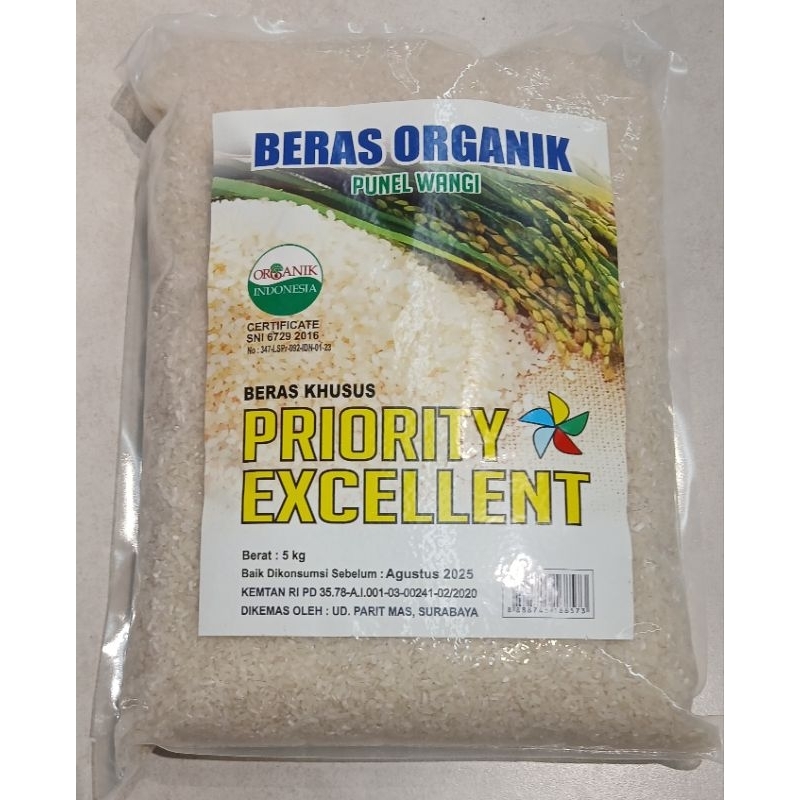 

Beras Organik PRIORITY EXCELLENT Punel Wangi 5 kg - HK