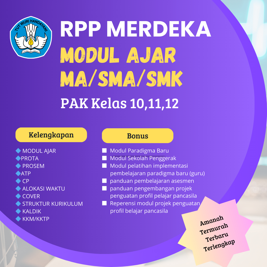 RPP Merdeka PAK Kelas 10,11,12  MA/SMA/SMK Kurikulum Merdeka
