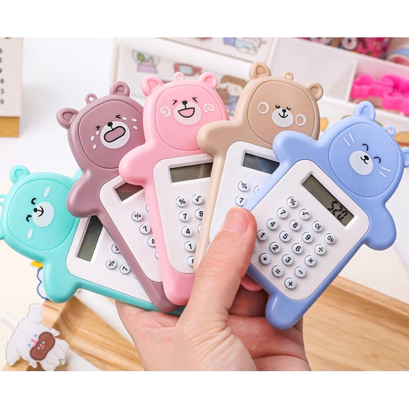 

Kalkulator Beruang Mini Pelajar| Kalkulator Portabel Ujian Gantungan Kunci Komputer|kalkulator mini bear