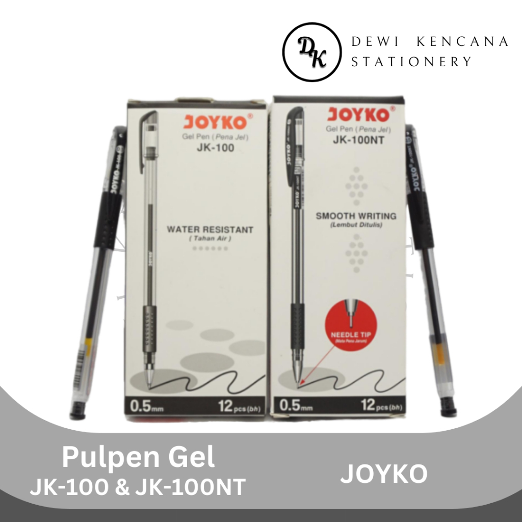 

Pulpen Gel JOYKO JK-100 dan JK-100NT 0.5 1 Pak isi 12