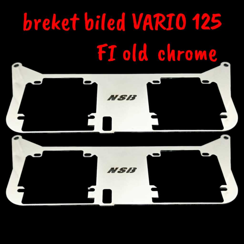 BREKET DUDUKAN CHROME LAMPU PROJIE BILED 2,5 INCH HID VARIO 125 OLD