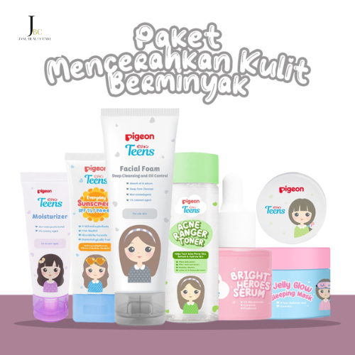 Pigeon Teens 1 Paket Lengkap Skincare Kulit Remaja Berminyak