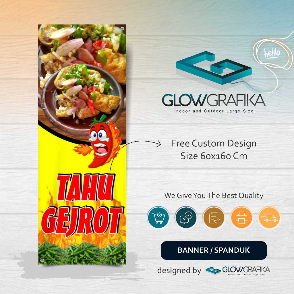 Cetak Spanduk Banner Tahu Gejrot Pedass