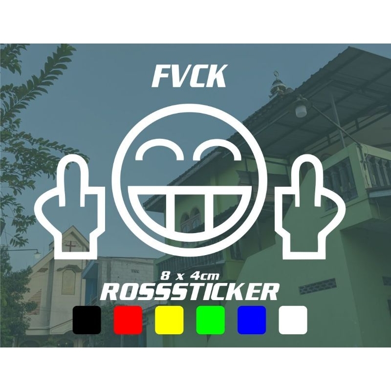 

sticker emot fvck cutting murah