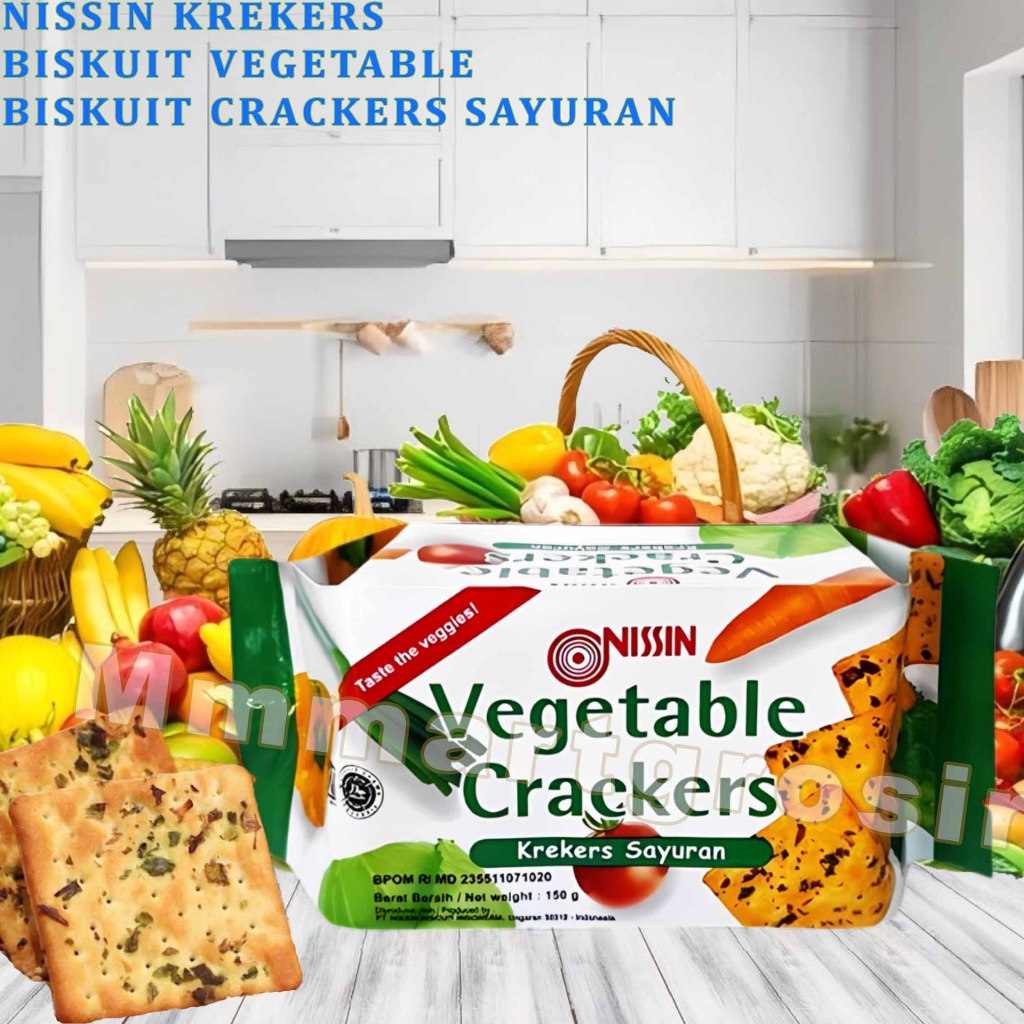 

Nissin Krekers / Biskuit Crackers Sayuran / Biskuit Rasa Vegetable / 150gr