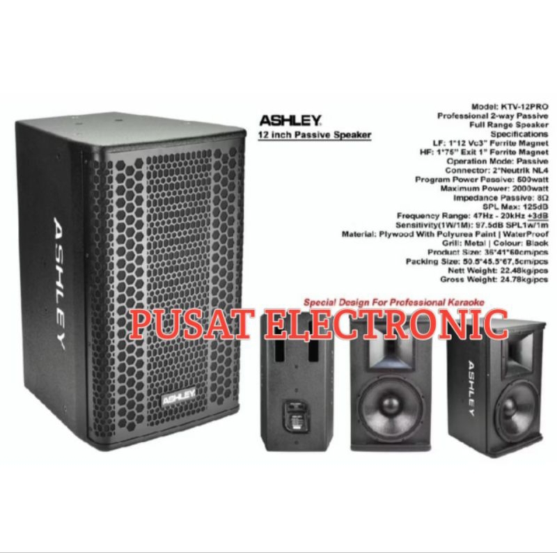 Speaker Pasif Ashley Ktv12pro Original Speaker Pasif 12inch