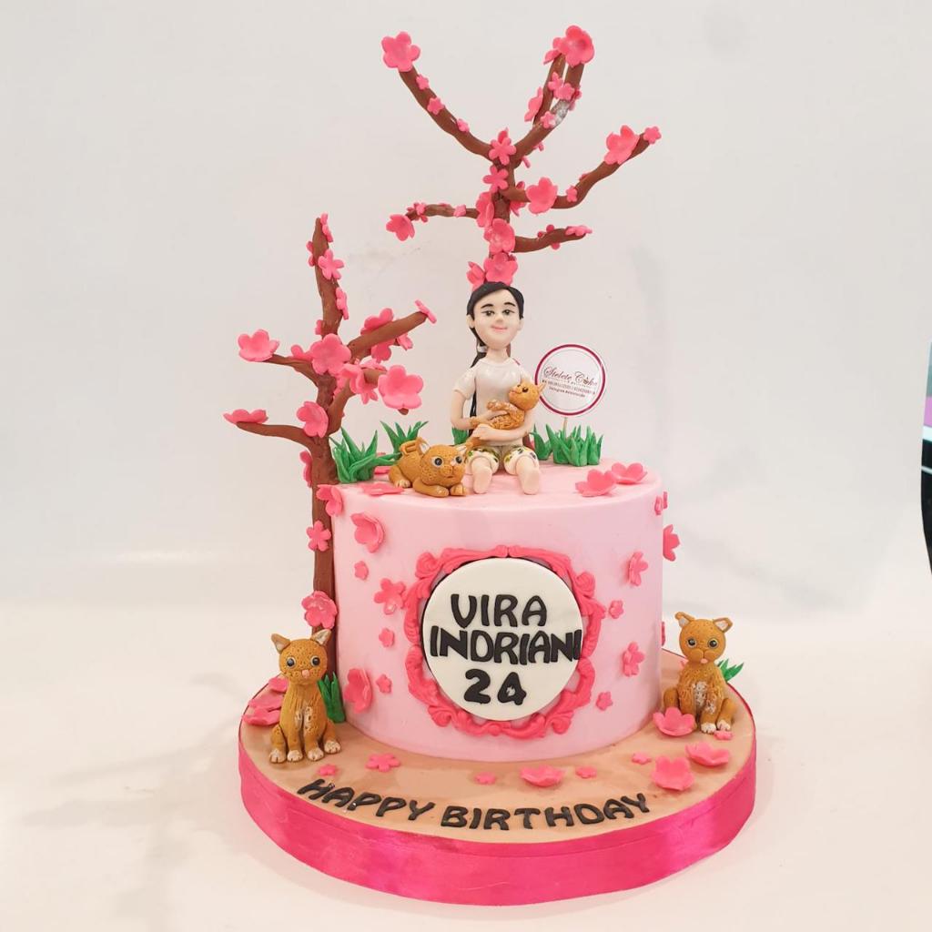 

Kue Ulang Tahun/Birthday Cake/Kue Ultah Tema Sakura/Kue Birthday Jakarta