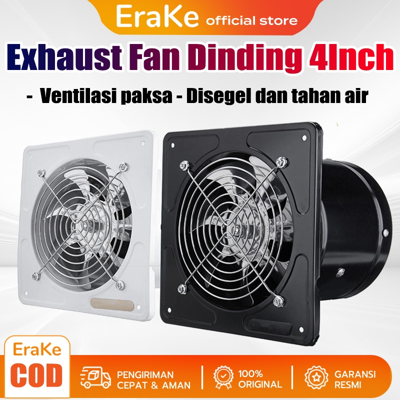 Exhaust Fan Dinding 4Inch/6Inch Kipas Exhaust Ventilasi Dinding exhaust fan kamar mandi Booster Fan