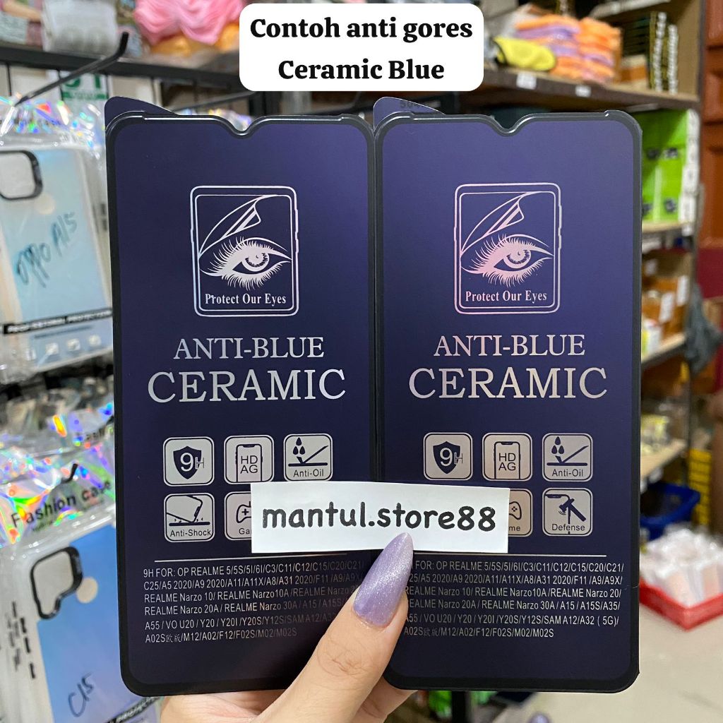 Ceramic Blue Full Screen Guard REALME 5 REALME 5i REALME 5S Anti Gores Anti Pecah - mantul.store88