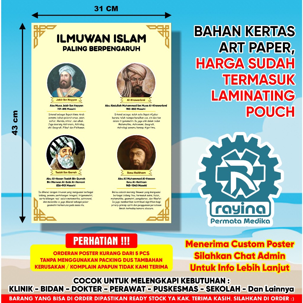 Poster Ilmuwan Islam Paling Berpengaruh I