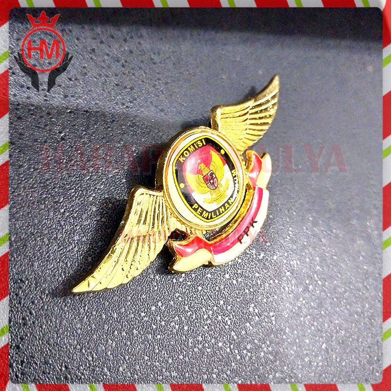Wing KPU Logo PPK- Pin Bros Wing Logo KPU PPK Pemilu - Harapan Mulya