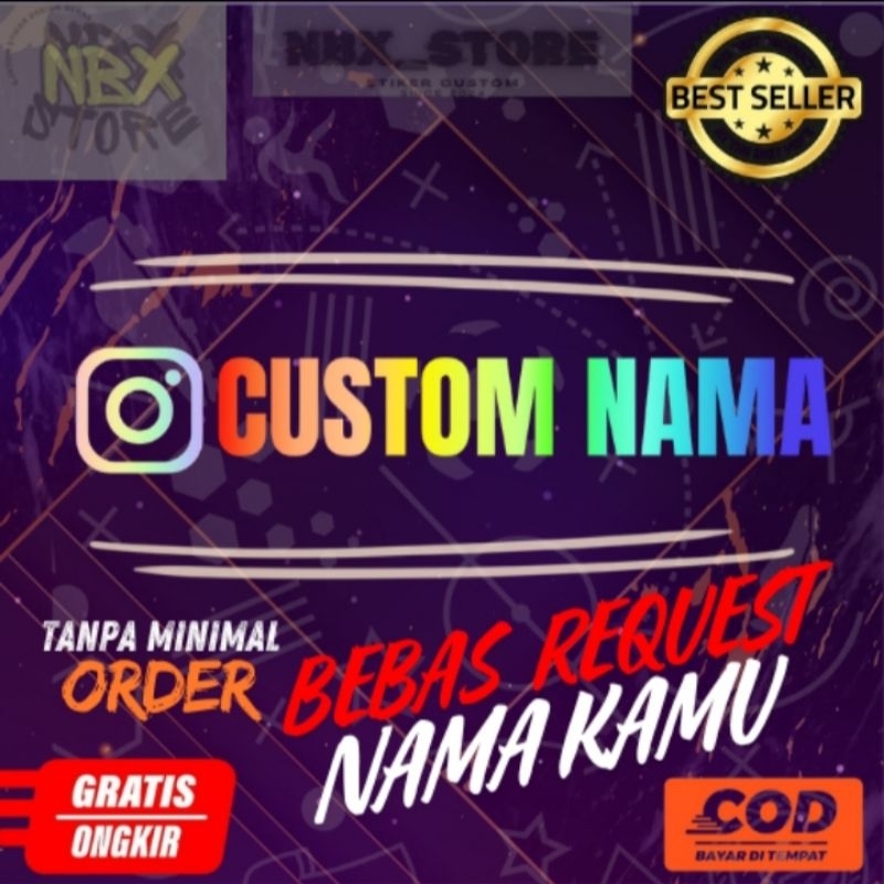 

STIKER CUTTING CUSTOM BISA REQUEST!! Sticker Nama Sosmed dan BISA REQUEST NAMA KAMU