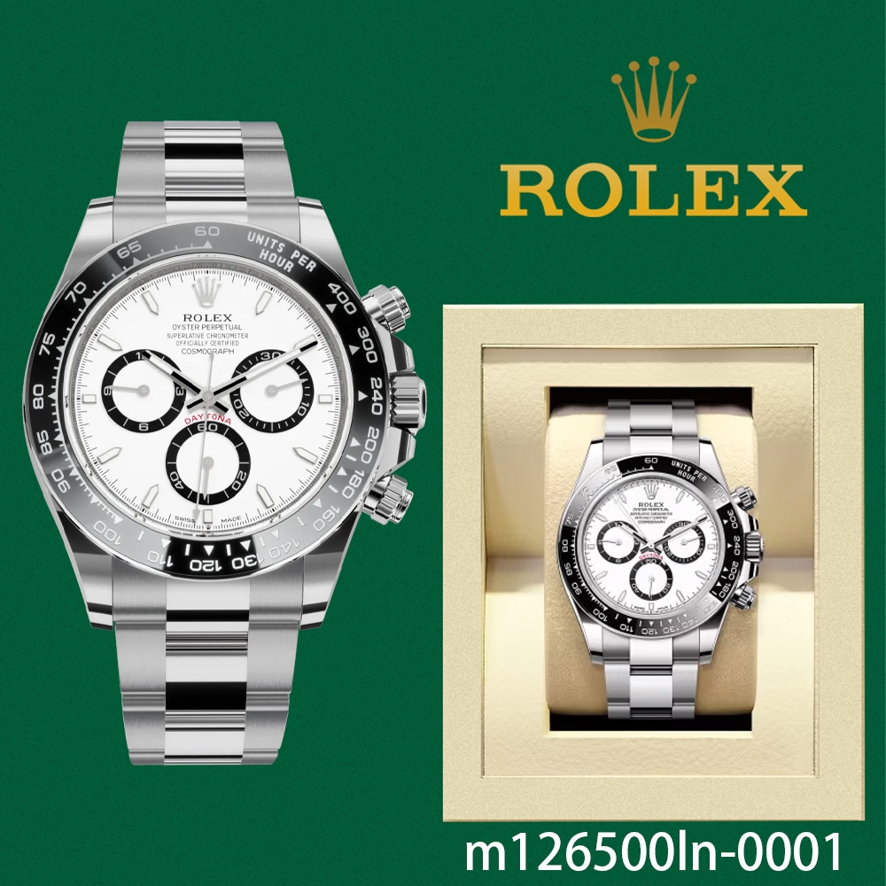 【Rolex Daytona】100% ASLI Jam tangan rolex pria Cosmograph Daytona m126500ln-0001 40mm