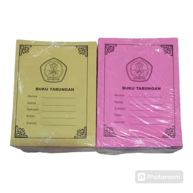

Buku tabungan motif warna 1 pak isi 50 pcs