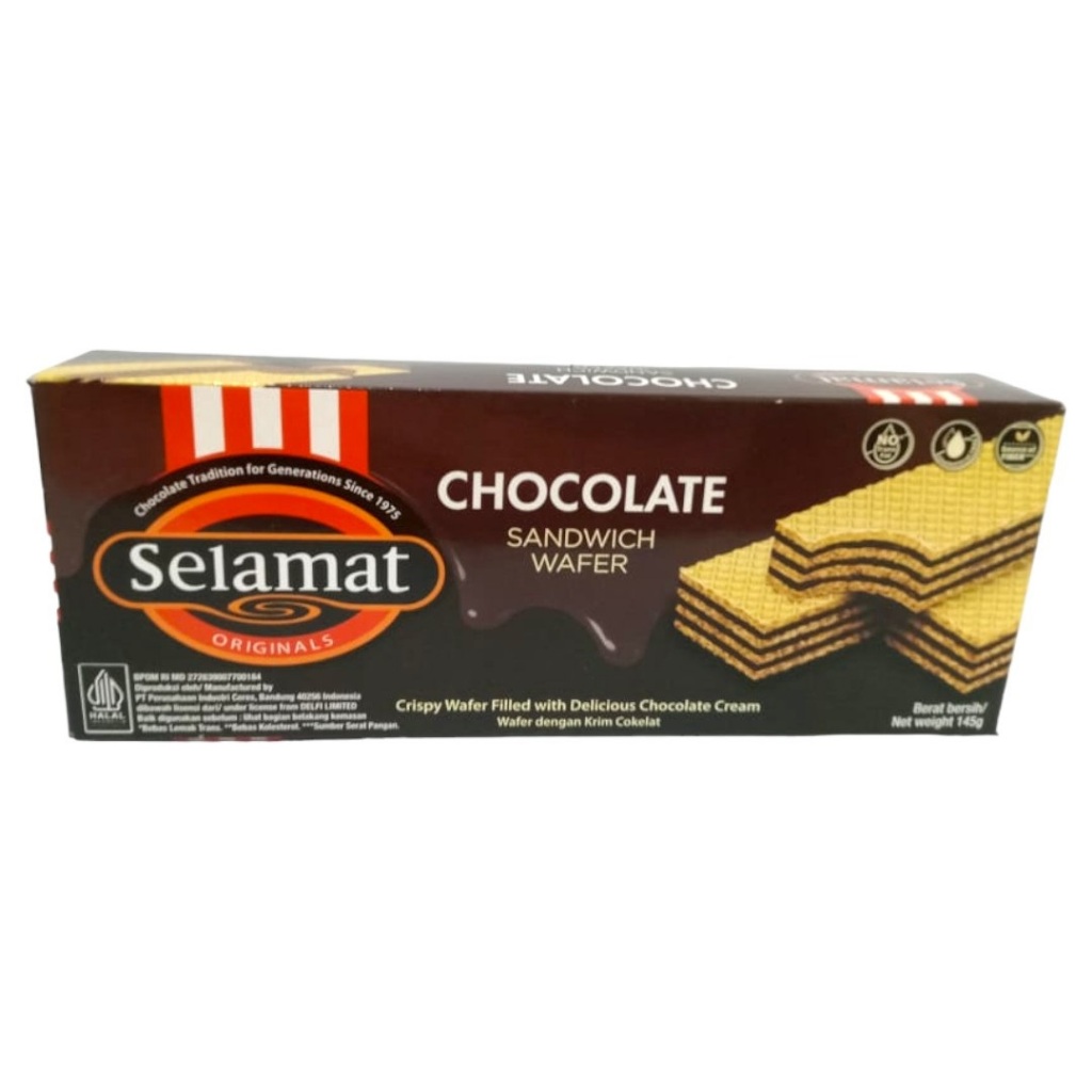 

Wafer Sandwich Coklat Cokelat Chocolate Selamat 145Gram (Pack)