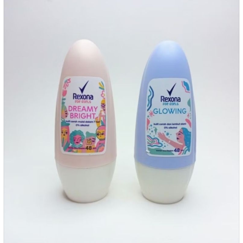 Rexona roll on ( Deodorant wanita remaja ) Dreamy Bright dan Glowing 40 ml TERMURAH