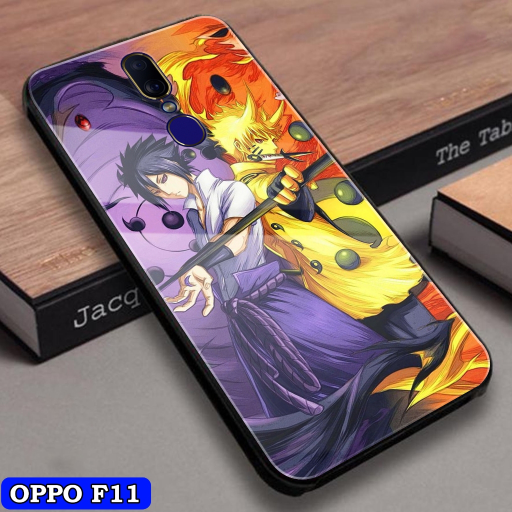 Case Oppo F11 - Casing Hp Oppo F11 - Motif ( NARUTO ) - Silikon Hp Oppo F11 - Softcase Glass Kaca - 