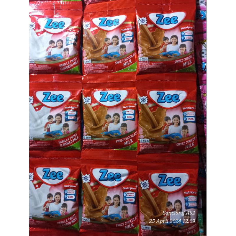 

Susu Zee Renceng Rasa Vanila & Coklat 1 Renceng Isi 10 Sachet @38g