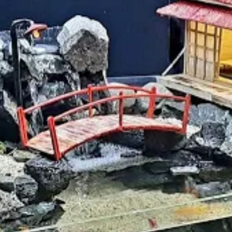 Miniatur Jembatan Stik es krim Aquascape paludarium