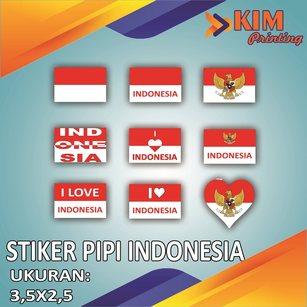 

(100 pcs) STIKER PIPI BENDERA INDONESIA MERAH PUTIH MURAH