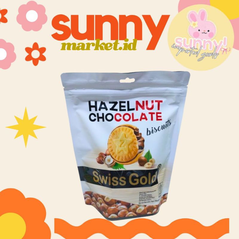 

SUNNYMARKET - SWISS GOLD HAZELNUT BISCUIT BISKUIT WAFER COKLAT COKELAT CHOCOLATE SNACK IMPORT IMPOR DARK CHOCOLATE / WHITE CHOCOLATE 100GR