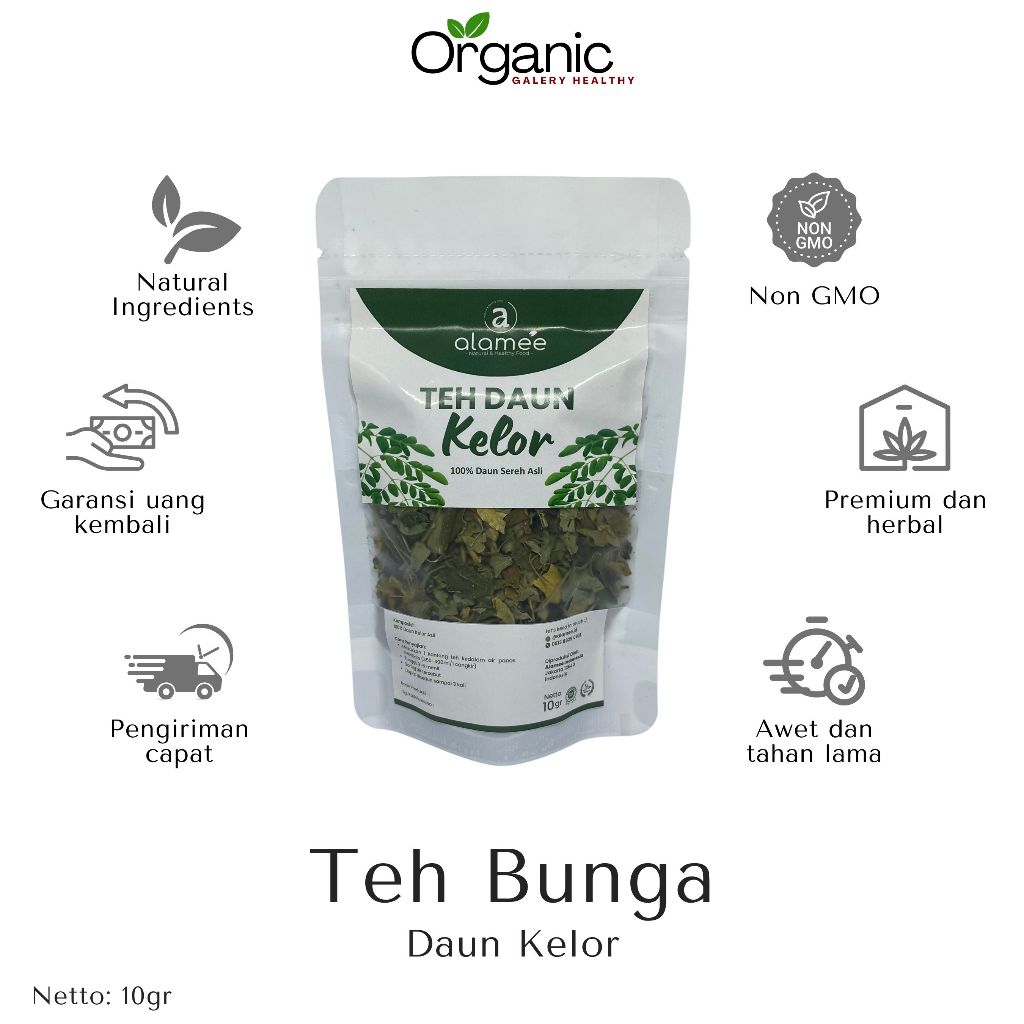 

TEH DAUN KELOR TEA BUNGA HERBAL HEALTHY ALAMI ORGANIC NATURAL NON MSG SIAP SEDUH ALL VARIAN