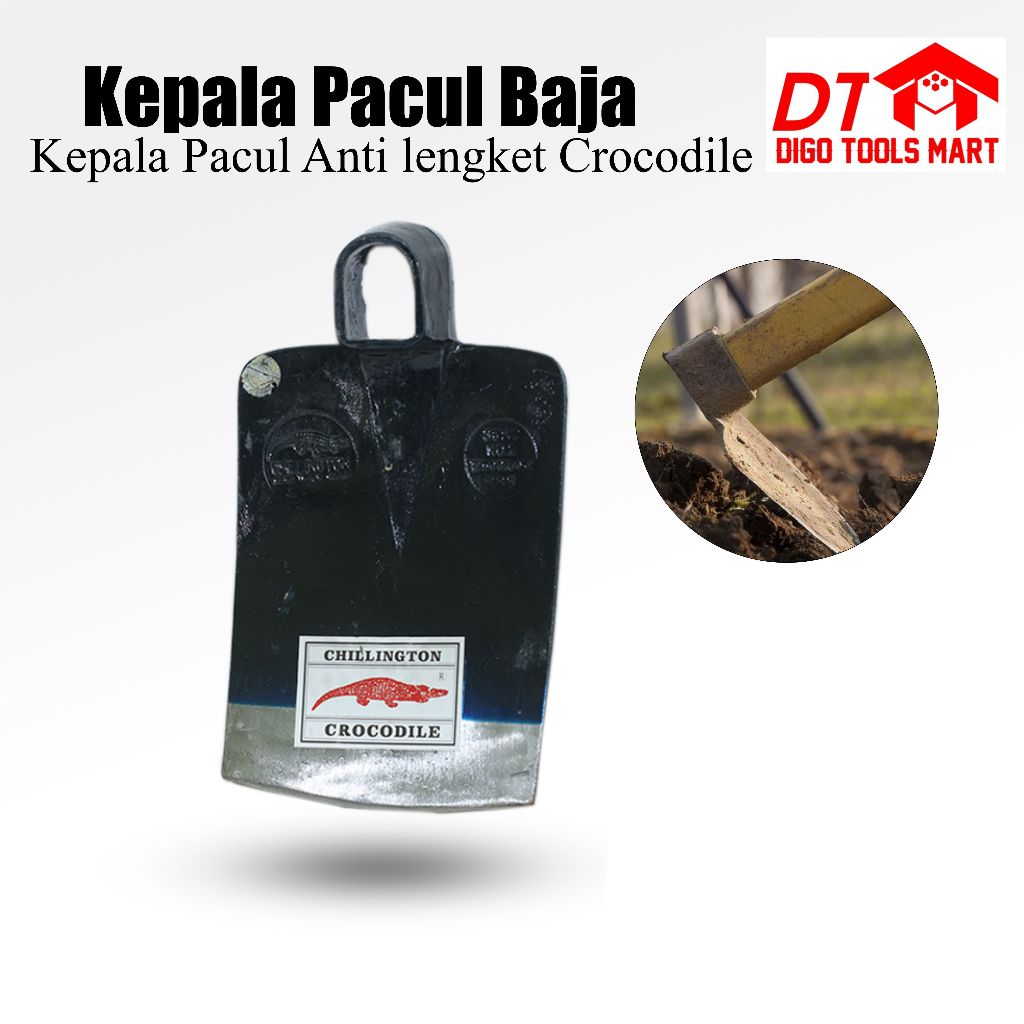 Pacul Baja Cap Buaya Cangkul Tanah Sawah Crocodile
