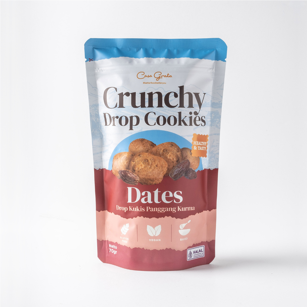 

Crunchy Drop Cookies - Dates 70g - Crunchy Drop Cookies by Casa Grata - Gluten Free, Vegan, natural, baked