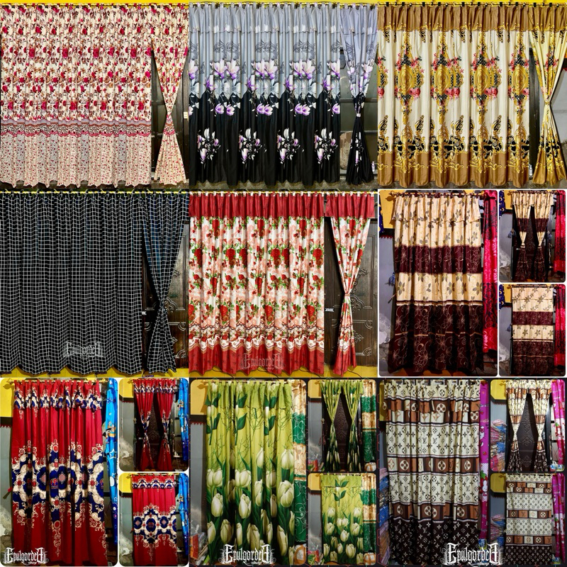 Gorden tali perekat pintu dan jendela. minimalis, motif bunga, sultan,batik