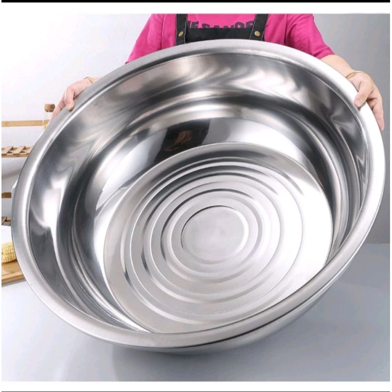 Baskom Stainless Jumbo Baskom Stainless Serbaguna Jumbo 50cm