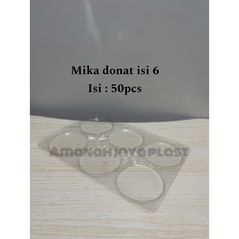 TERSEDIA HARGA GROSIR (50pcs) Mika Alas Donat Isi 6pcs / Mika donat 6