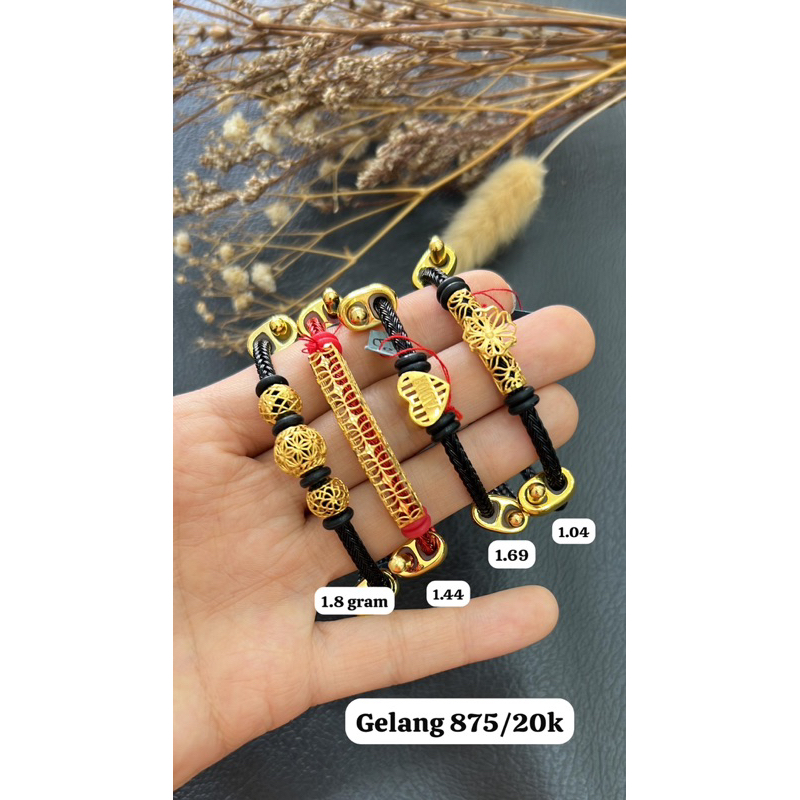 gelang tali model pita gelang kekinian emas asli kadar 875