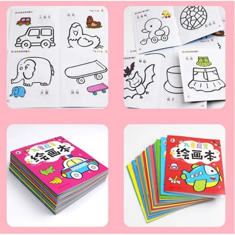 

Buku Mewarnai Anak 10 halaman / Buku Warnai / Colouring Book Motif Acak